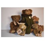 BOYDS STUFFED BEARS AND A OWL