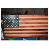 WOODEN FLAG APROX. 2X3