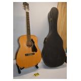 VINTAGE HARMONY  ACOUSTIC GUITAR WITH CASE