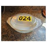 pyrex blue bird caserole w/lid