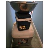 coolers and stainless bowl
