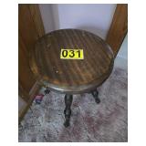 glass foot antique piano stool