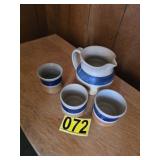 4 pc pottery set