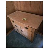 antique oak wash stand upstairs
