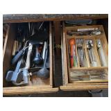 kitchen drawers contents and cabinet