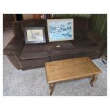 dual recliner sofa and table and pics