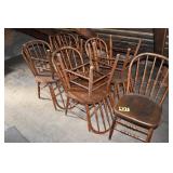 antique table with 9 chairs