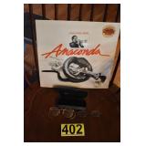 jazz album and antique glasses