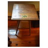 spool leg tiger oak table