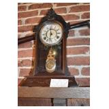 antique mantle clock with key