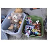 2 totes full of horses and misc