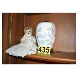 ginger jar and porcelain doll