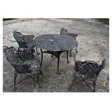vintage cast high end patio set