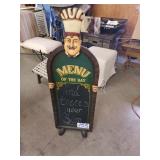 RESTURANT CHEF MENU CHALK BOARD