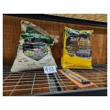 RUBBER MULCH/ TURF BUILDER AND RIDGID SAW