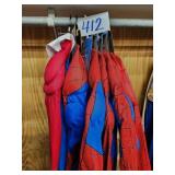 LOT OF 6 HALOWEEN COSTUMES MOSTLY SPIDERMAN