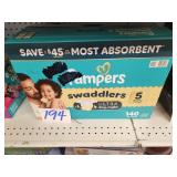 PAMPERS SIZE 5 SWADDLERS