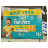 PAMPERS SWADDLERS SIZE 2 DIAPERS