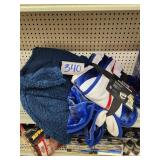NY GIANTS AND BLUE BLANKET SET