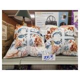 4 DECORATIVE BEADED PILLOWS