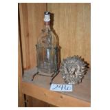 VINTAGE TILT BOTTLE AND INDIAN HEAD