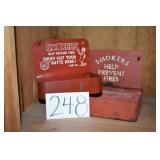 VINATGE WALL MOUNT ASHTRAYS