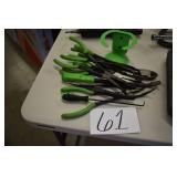 GREEN HANDLE TOOL LOT