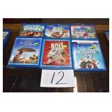 6 BLUE RAY DVDS