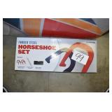 BRAND NEW STEEL HORSESHOE SET