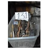 TOTE OF ALLEN WRENCHES/CHISELS AND MORE