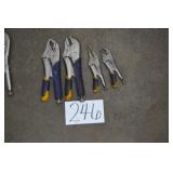 VISE GRIP BLUE HANDLE  LOT