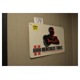 METAL HERCULES TIRE SIGN