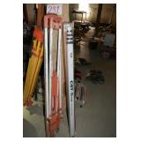 TRANSIT TRIPOD AND MEASURE STICK