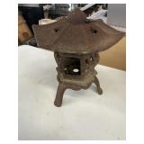 Cast iron pagoda garden lantern