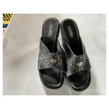 Harley Davidson wedge heel sandles sz 9.5m