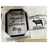 Country home decor signs