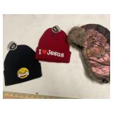 (3) nos winter hats
