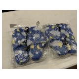 2 pair of fuzzy blue slippers size UK 5/6