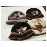 4 fleece lined ladies winter hats