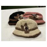 3 ladies winter fleece lined hats