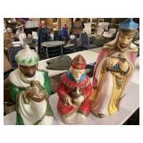 3 Wise men Nativity blow-molds by Empire ,one wise