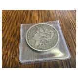 1880 Morgan silver dollar