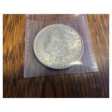 1886 Morgan silver dollar