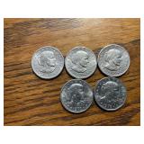 (5) 1979p Susan B Anthonyï¿½s dollar