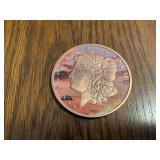 Colored Morgan copper round
