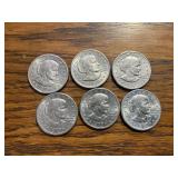 (6) 1979 P Susan B Anthonyï¿½s dollar