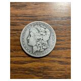 1896 O Morgan silver dollar