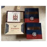 (4) cigar boxes, punch signature, royal