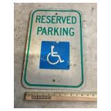 Reserved Parking handicap sign