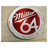 Miller 64 beer sign